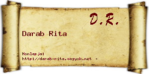 Darab Rita névjegykártya
